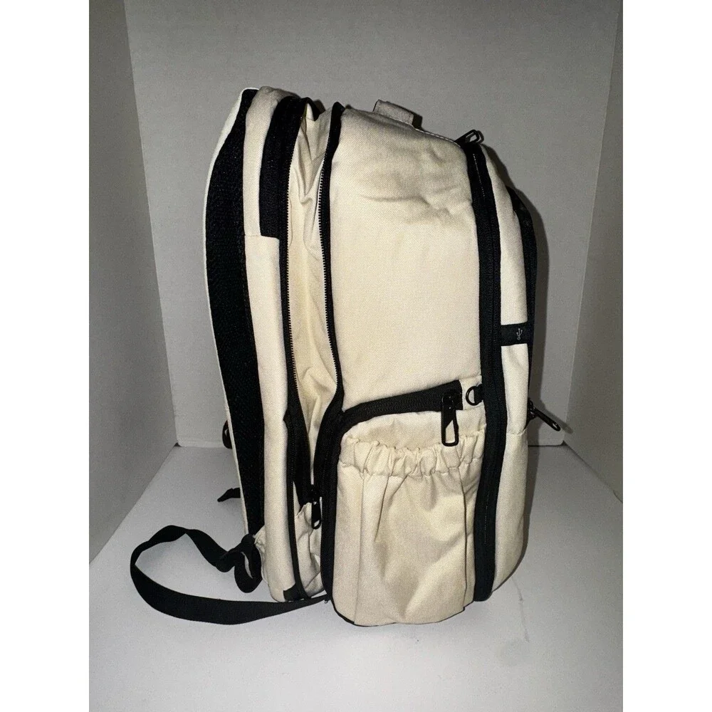 BAGSMART Camera Backpack Beige Tech Gear Bag Laptop Compartment Adjustable